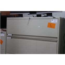 BEIGE 5 DRAWER LATERAL FILE CABINET