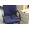 Image 1 : MOBILE FILE PEDESTAL & A BLUE TASK CHAIR