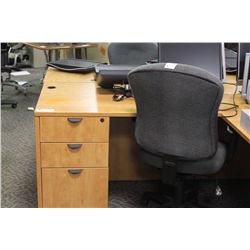 LIGHT CHERRY LSHAPE DESK