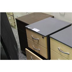 3 MOBILE FILE PEDESTALS