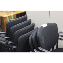LARGE LOT OF UPHOSLTERED STACKING CHAIRS