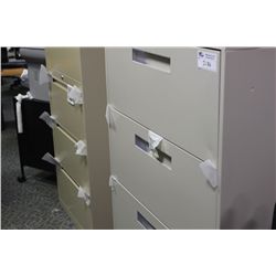 GLOBAL TAN 4 DRAWER LATERAL FILE CABINET
