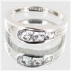 13twc White Zircon & Diamond 9k Ring (JEW-3550)