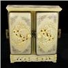 Chinese Handcarved Bone Double Gem Box (CLB-846)