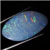 6ct Australian Black Opal Doublet Full Fire (GEM-36424)