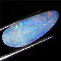 2.45ct Australian Black Opal Doublet Full Fire (GEM-36246)