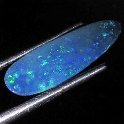 1.55ct Australian Black Opal Doublet Full Fire (GEM-36072)