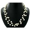 Black White Pearl 4 Strand Necklace (JEW-2569)