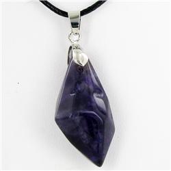 50twc Natural Amethyst Pendant Necklace (JEW-3494)