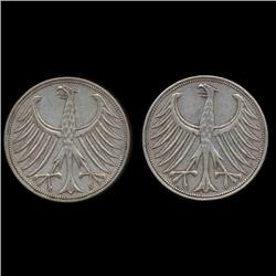 1951F Germany 5 Mark Hi Grade (COI-8219)