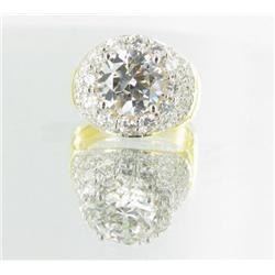 35twc Lab Diamond 22k Gold Vermeil Ring (JEW-2369)