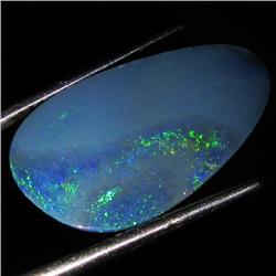 3.35ct Australian Black Opal Doublet Full Fire (GEM-36509)