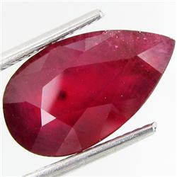 6.90ct Astonishing Natural Blood Ruby Pear (GEM-29398)