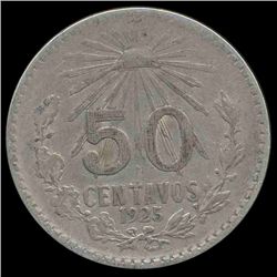 1925 Mexico 50c XF (COI-8645)