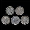 Image 1 : 1934D Mercury Dimes Hi Grade Lot of 5 (COI-8458)
