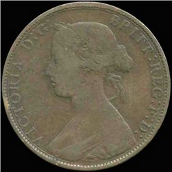 1862 British Victoria Halfpenny XF/VF (COI-7243)