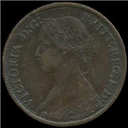 1866 Britain Victoria Farthing High Grade (COI-7056)