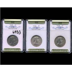 1979P D & S Anthony Dollar Coin Graded GEM Set 3 (COI-6933)