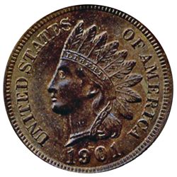 1901 Indian Cent Uncirculated MS66+ RB (COI-7515)