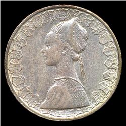 1966 Italy 500 Lira Silver AU+ (COI-5751)