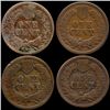 Image 2 : 1869 Indian Cent Lot of 4 Better Circulated RARE (COI-7473)