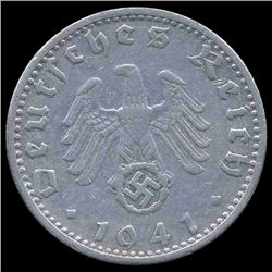 1941D Nazi Germany 50pfg XF Scarce (COI-8119)