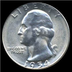 1954D GW Silver Quarter Graded GEM Scarce Variety (COI-6172)