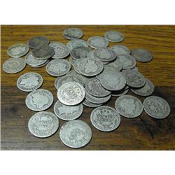 Lot Of 50 Barber Dimes