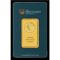 1oz Perth Gold Bar .9999 Pure