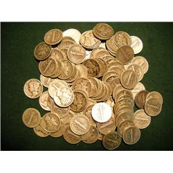 Lot Of 100 Mercury Dimes