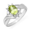 Image 1 : 1.04 ctw Peridot & Dia. Ring 10K WG