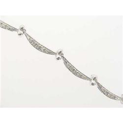 Natural 1.50 ctw Diamond Necklace 14K White Gold