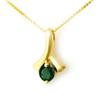 Genuine 0.25 ctw Emerald Pendant 10K Yellow Gold