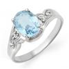 Image 1 : Genuine 1.26 ctw Blue Topaz & Diamond Ring 10K Gold