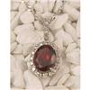 Image 1 : Genuine 2.05 ctw Garnet & Diamond Pendant White Gold