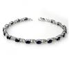 Genuine 6.10 ctw Sapphire & Diamond Bracelet 14K Gold