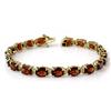 Genuine 28.0 ctw Garnet Bracelet 10K Yellow Gold