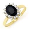 Genuine 1.91ctw Sapphire & Diamond Ring 10K Yellow Gold