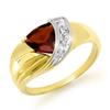 Genuine 1.28 ctw Garnet & Diamond Ring 10K Yellow Gold