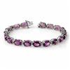 Image 1 : Genuine 22.6 ctw Amethyst Bracelet 10K White Gold