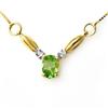 Image 1 : Genuine 1.30 ctw Peridot & Diamond Necklace Yellow Gold