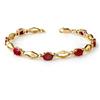 Image 1 : Genuine 6.0 ctw Ruby Bracelet 10K Yellow Gold