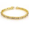 Image 1 : Genuine 3.14 ctw Tanzanite & Diamond Bracelet 10K Gold