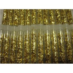 Lot of (20) Gold Leaf Vials- Non Bullion- Flakes