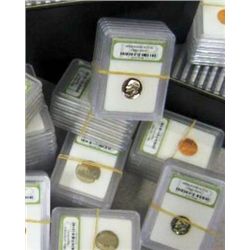 Lot of 100 Mint State 60-BU Graded Coins