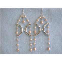 Dangling Silver and Pearl Earrings