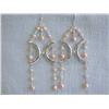 Image 1 : Dangling Silver and Pearl Earrings