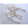 Image 3 : Dangling Silver and Pearl Earrings