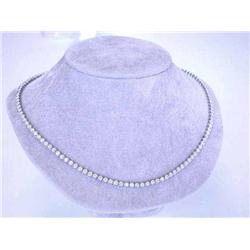 18k White Gold Diamond Tennis Necklace (5.00 carats)