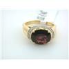 Image 3 : 14k Yellow Gold Ring with Garnet and Diamonds
